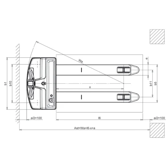 Електрическа палетна количка, модел EGU PS 14 / 14 Plus /14 Li-Ion, капацитет 1400 кг
